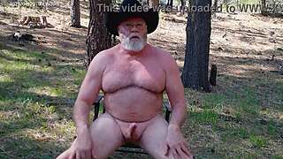 Simscristian05 relaxing naked at camp in sheer outfit