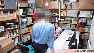 ellen page lookalike shoplifter gets her pussy rough fucked