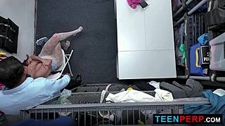 Petite teen gets thorough cavity search by officer at work