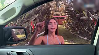 Beautiful car wash girl gets fucked by client