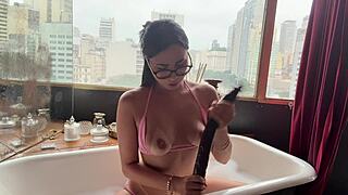 Brazilian teen waits in the bathtub