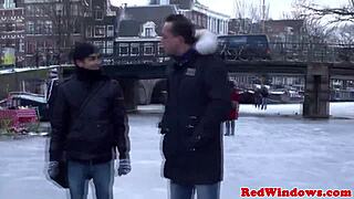 Real dutch hooker gets rimmed closely