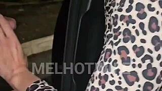 Wife takes cum from three strangers after dinner