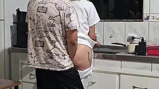Maid Got Ass Fucked In Kitchen