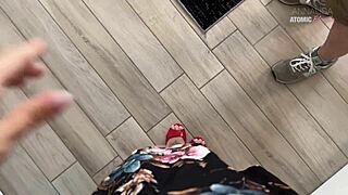 blonde wife gets fucked hard by delivery guy and swallows