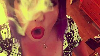 bbw british domme tina snua lights a cigarette with matches with dangles omis & drifting