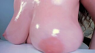 Big tits of edo tensei sweaty from orgasm jumping in front of the camera