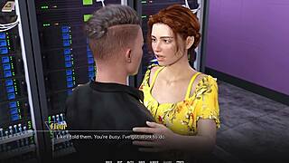 Redhead college girl kisses deeply
