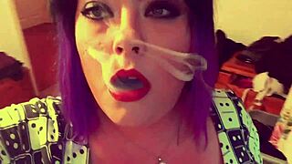 bbw british domme tina snua lights a cigarette with matches with dangles omis & drifting
