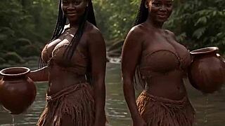 ebony milf goddess gets rough public fuck outdoors by old man