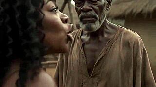 ebony milf goddess gets rough public fuck outdoors by old man