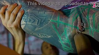 Tattooed girl caught by guard faces bwc in scene