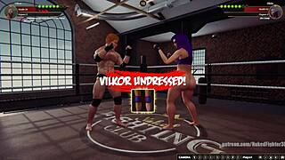 naked fighters battle in 3d game