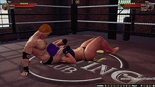 naked fighters battle in 3d game