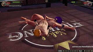 naked fighters battle in 3d game