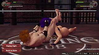 naked fighters battle in 3d game