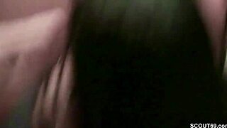 Teen slut receives multiple facials from group