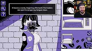 she drinks from the strange coffee machine
