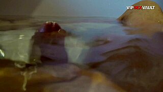 sloppy blowjob on the floor then he bends her over the bathroom sink