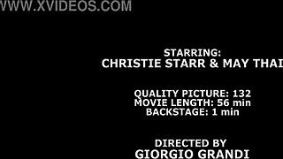 May Thai e Christie Star em ação dupla anal bruta 4on2