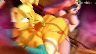 Hvad?! Crossdressing futanari med monsterpik i vild anime-action!