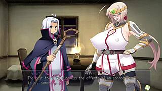 Sou Ingrid, heroína tarada brincando com tetas enormes no episódio 2