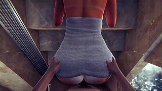 Ragazza anime in cosplay fa pompino e creampie in vasca