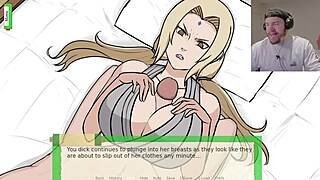 Tsunade-t dominálják uncensored hentai hármasban