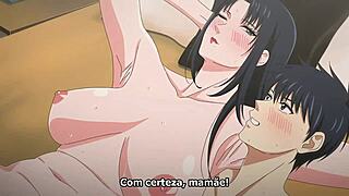 Frekk mamma blir banket hardt i usensurert hentai