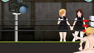 Йо, Принцесса Карин борется с Ниной на ринге. Этот кошачий бой превращается в горячий лесбийский секс!