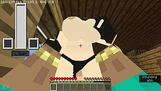 스티브가 고스 여자를 카우걸로 타며 먹는 3D 애니 헨타이