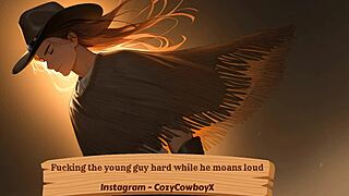 Tvrdo jebem mladého 18+ chlapa, kým hlasno stoná v erotickom orgazme