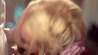 Blowjob fantazija z nemško blondinko v skrivnem skrivališču